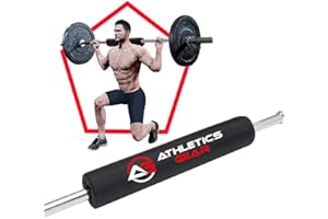 ATHLETICS GEAR AG Barbell Pad by Athletics Gear – Great for Weight Lifting, Squats, Lunges & Hip Thrusts - Neck & Shoulder Protective Pad Support