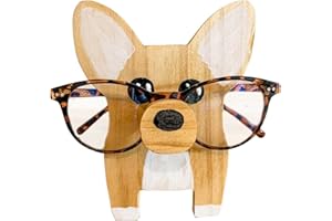 DIYARTS Porta Occhiali, Porta Occhiali Simpatico Animale Porta Occhiali Scaffale Porta Occhiali da Sole in Legno Espositore Vetrina Home Office Desk Decor Regalo