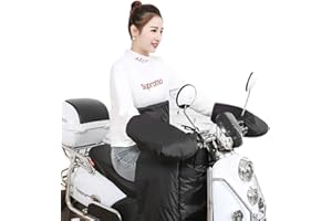 Qchomee Motorrad Lenker Handschuhe Winter Wasserdicht Schutz Lenker Thermo Handschuhe Fäustlinge Motorrad Lenker Muffs Hand Covers Lenkerstulpen Lenkerhandschuhe Warme Muffs Handschuh für