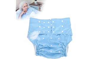 Yotown Lavable Adulte Pocket Nappy Cover Tissu de Couche-Culotte réutilisable Ajustable pour Soins de l'incontinence sous-vêtements de Protection, adapté aux Hommes Femmes Teen(Bleu Clair)