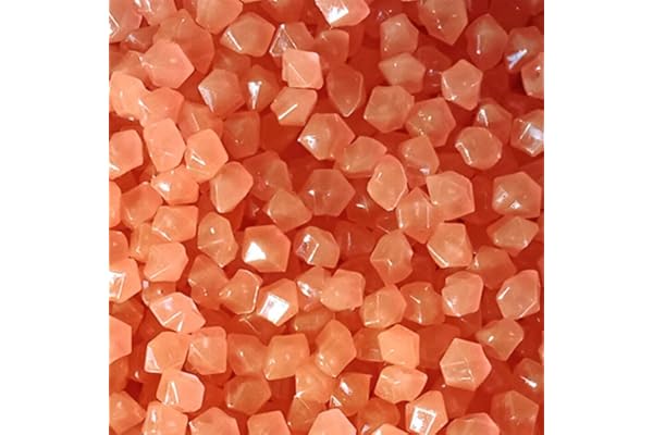 MOCNT 300 Pièces Pierre Lumineuse Galet Lumineux Cailloux Brillants dans Le Noir pavés pour Maison Jardin Passerelle Aquarium Patio Pelouse Décoratives Clair Orange 14x11mm