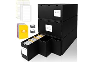 BILIPLE 9000+ Card Storage Box,Trading Card Storage Box with 48 Card Dividers, Labels Tape and Drawers, Trading Card Box for TCG, MTG, PTCG, Sports Cards