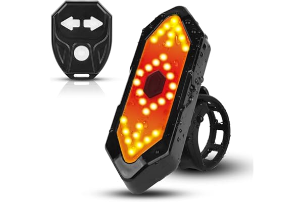 flintronic Feu Arrière pour Vélo, Clignotant Velo Feu Arrière avec Télécommande sans Fil, Rechargeable USB, Antichoc Impermeable - 5 Modes d'éclairage, Eclairage Arrière Vélo avec Effets Sonores