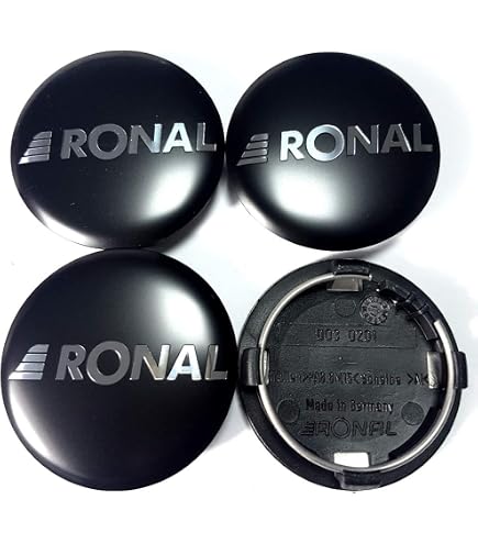 thumbnail image 2 of Set Of 4 Black Hub Caps For Ronal Alloy Wheels - 64mm/58.5mm Fit, Easy Snap-On 2 of 11