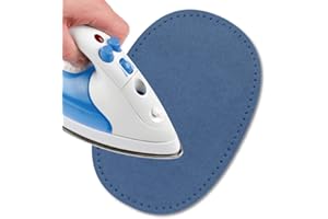 USIT, Toppe Scamosciate Termoadesive, 16x11 cm, Ideali per Riparare Pantaloni, Giacche e Camicie, Tinte Inalterabili, 2 Pezzi, Avion