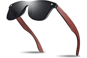 KITHDIA Polarizadas Madera Gafas De Sol Hombre/Mujer UV400 Protección S5029