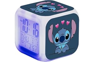 VIPOMKOWA Réveils Numériques pour les Enfants, Réveil Veilleuse LED Numerique Lampe, Réveil Dessin Animé Réveil, Jouets pour Enfants Réveil Lumière, Table Réveil Bureau Réveil, Cadeau d'anniversaire de Noël