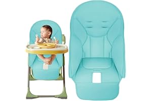 ARSBORUI Coussin Chaise Haute Bébé, Housse Chaise Haute Bébé, Housse en Cuir PU pour Chaise De Salle À Manger pour Bébé, Housse Siège Confortable pour Peg Perego,Siesta Zero3,Baoneo,Kosmic Jané (blue)