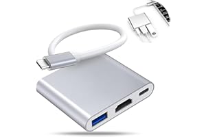 JOWRUN Adattatore multiporta da USB C 4K a HDMI AV digitale, USB 3.0 e porta di ricarica rapida da PD 100W compatibile con MacBook Pro/Air, Galaxy, Surface, laptop ecc.