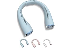 KENSUKA Ventilador de Cuello Portátil NF4, Recargable USB con Batería de 9600mAh, 5 Velocidades Ajustables, 180°Flexible - Ideal para Deportes, Viajes e Oficina