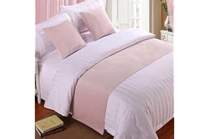 DAYDAY HELPER Bettläufer, Einzelbett, weicher Samt-Dekor, Bettüberwurf, rosa Luxus-Tagesdecke, Bettläufer für Fußbett, Schal, Bett-Endtuch für Hotel, Schlafzimmer, Hochzeitszimmer, 180 x 50 cm