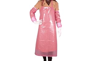 UPKOCH PVC Wasserdichte Lange Schürze Küche Kochschürze zum Geschirrspülen mit Oversleeve