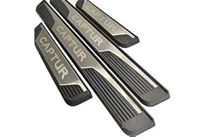 Eamily Auto Acciaio Inox Battitacco per Renault Captur 2015-2022,Soglia Porta Protector Pedale Davanzale Scuff Piatto Guard Decorativi Antiusura Protezione Styling carrozzeria Parti