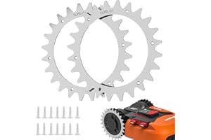 TRUSTLIONTEK Amélioration de la traction pour tondeuse robotique, pointes de dent de roue, compatible avec les robots tondeuses Worx S/M, en acier galvanisé, taille de roue 205 mm.