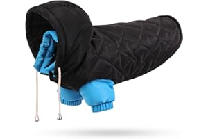 PUZAUKAL Manteau Chien Hiver Vêtements pour Chien Chauds avec Capuche Amovible Manteau d'hiver pour Chien Veste Imperméable avec Harnais pour Petit/Moyen/Grand Chien-Noir