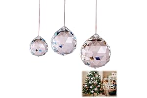 YZMRBDQC Lot de 4 boules de cristal en verre transparent - 20/30/40/50 mm - Prisme attrape-soleil en cristal - Boule de prisme en cristal - Pour fenêtre - Attrape-soleil - Suspension en cristal - Pour
