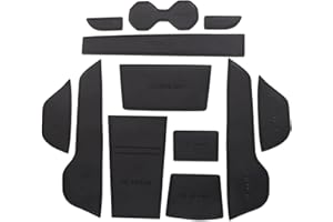 smabee Lot de 12 tapis antidérapants en cuir pour portail de voiture MG4 MG 4 EV Noir