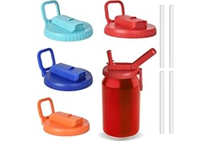 DEARBAG 4 Piezas Tapas para Latas con Pajita, Reutilizables, Cierre para Lata de Bebidas, Tapa Bebidas Adecuado Cerveza, Refresco, Soda (Mezcla multicolor)