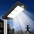 Daixilan Solar Street Lights Outdoor Waterproof, Dusk to Dawn, with Motion Sensor and Remote Control, Suitable for courtyards, Gardens, Streets, Garage, Wall Mount 30000LM