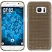 Produktbild PhoneNatic Case für Samsung Galaxy S7 Hülle Silikon grau Iced Cover Galaxy S7 Tasche + 2 Schutzfolien