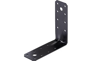 Alberts 329594 vinkelkontakt för tung belastning vinkelkontakt galvaniserad-svart-plastbeläggning-125 x 125 x 45 x 2,5 mm, sv