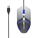 AmazonBasics Wired Gaming Mouse with RGB LED, Lightweight and Durable Design, DPI Up to 2400, Compatible with Windows and MAC