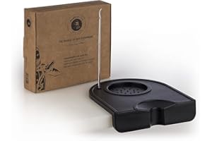 Buddy´s Bar - Barista Edition, Premium pressostato con Penna Barista, per Tutte Le Dimensioni di Tamper, 12,6 cm x 14 cm, Altezza: 3,5 cm, Stazione di Pressione per portafiltro Espresso Nero