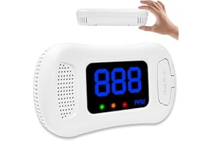 RAHOLY Carbon Monoxide Alarm, CO Detector With LED display, EN50291，Carbon Monoxide Detector for Home Safety,Disaster prevention supplies (COD7)