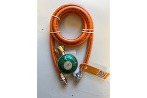 GOK Régulateur de pression allemand 50mbar avec tuyau de gaz 150cm