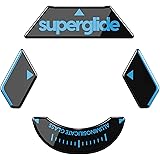 Superglide – Patins de Souris en Verre Ultra résistant, Ultra Rapide, Lisse et Durable pour Logitech G900/903 [Noir]