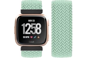 Vozehui Fitbit Versa/Fitbit Versa 2, elastyczny, oddychający nylonowy pasek zamienny do zegarka Fitbit Versa 2/Fitbit Versa/Versa Lite dla mężczyzn i kobiet