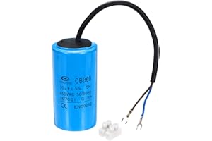 PATIKIL CBB60 30uF Running Capacitors, AC 450V 2 Wires 50/60Hz Cylinder 93x50mm for Air Compressor Motor, Washing Machines, Refrigerators Motor Start