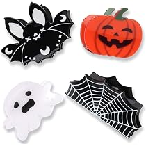 Lucleag 20 Stück Halloween-Haarspangen-Set – Mit Kürbis, Fledermaus, Hexenhut & Geist, Für Kostüme & Deko