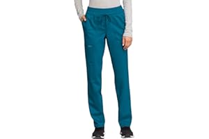 CHEROKEE Women's Workwear Revolution Mid Rise Tapered Leg Drawstring Scrub Pant XS