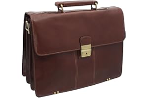 Visconti Tuscan Collection Warwick Leather Briefcase with Grab Handle 01775