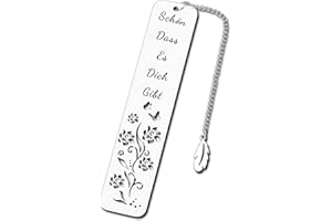 EFNHJF5 Geschenk für Frauen-Schön dass es Dich gibt,Ruhestand Geschenk,Lesezeichen personalisiert für Frauen,Abschiedsgeschenk für Lehrer,Studenten und Kollegen,Weihnachts und Geburtsta