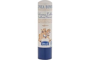 Helan, Linea Bimbi Bio - Burrocacao Labbra Bambini alla Vaniglia, Balsamo Riparatore e Lenitivo con Camomilla, Lip Balm con Olio di Mandorle Dolci, Oliva, Burro di Karitè e Cera d'Api, Burro Cacao 4ml