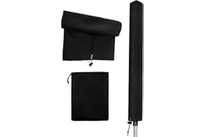 PDEEY Copertura per stendibiancheria per asciugatrice rotante, copertura protettiva nera 180 cm impermeabile con cerniera e coulisse per asciugatrice rotativa da giardino, tessuto Oxford impermeabile