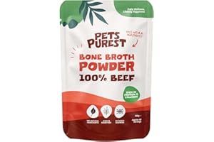 Pets Purest Bone Broth for Dogs & Cats, 250g Beef Bone Broth Powder for Dogs & Cats. Supports Joints, Digestion, Immunity & Healthy Skin and Coat