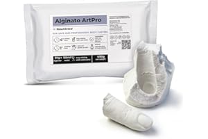 RESCHIMICA Alginato Para moldes de mano, para huellas de alta precisión, perfecto para realizar calcos de manos o del cuerpo. Fabricado en Italia (450 gr)