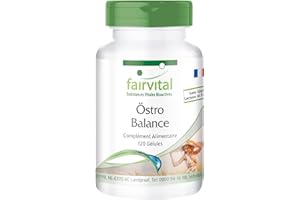 Fairvital | Oestro Balance - 2 mois de cure - Hautement dosé - 120 gélules - isoflavones de soja (génistine, daidzine, glycitéine) avec de Vitamine E