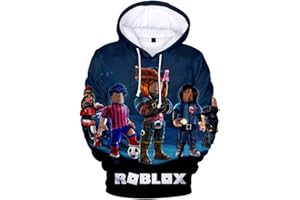 MINIDORA Roblox 3D Sweat à Capuche Polaire pour Garçon Pull Manches Longues Veste