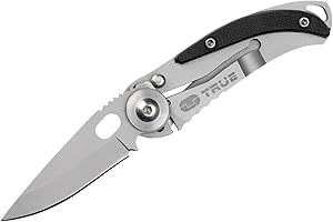 True Utility SkeletonKnife Navaja, Taschenmesser Skeleton, Chrome, TU571, Negro, Talla Única