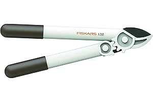 Fiskars Coupe-branche L32 pour le bois sec et les branches dures jusqu'à Ø 3,5 cm, Longueur : 38,7 cm, Poids: 380 g, Blanc/Orange, FiberComp/Acier, Light, 1026930