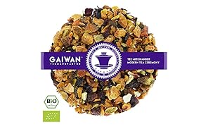 N&deg; 1256: T&egrave; alla frutta biologique in foglie"Arancio Fruttato" - 100 g - GAIWAN GERMANY - t&egrave; in foglie, t&egrave; bio, mela, ibisco, rosa canina, liquirizia, arancia, barbabietola rossa, aromi naturali