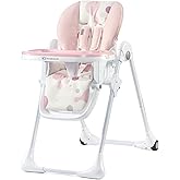 Kinderkraft Highchair Yummy, Baby Chair, Ergonomic, Comfortable, Reclining, Foldable, with Ajustable Height, Footrest, Detach