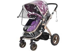 FakeFace Universal Stroller Raincover, Waterproof, Clear, PVC, Stroller Cover, Universal Fit, Large Carrycot & Traditional Pram