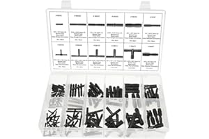 FEEGOW Vacuum Connector Assortment Kit, Easy To Use 128 Piece Car Hose Connector Reducer Set, Straight T Piece, Assortment