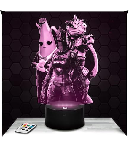 Lampe 3D LED Hell Divers 2 - Veilleuse Gamer, Effet Holographique, Socle Tactile Multicolore - Cadeau Geek, Déco Chambre