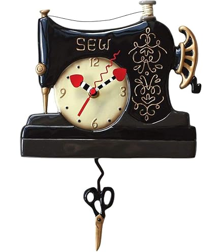 Orologio Macchina da cucire - Allen Design | Fiori e Foglie